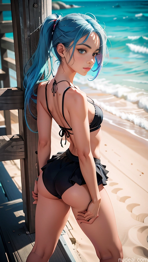 related ai porn images free for One Skinny Small Tits Small Ass 18 Seductive Blue Hair Pigtails White Soft Anime Beach Bending Over Better Swimwear Beach Tutu