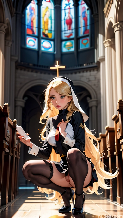 related ai porn images free for Bimbo Perfect Boobs Beautiful Perfect Body Long Legs Tanned Skin 20s Seductive Sexy Face Blonde Long Hair British Front View Dark Lighting Detailed Soft Anime Nude One Church Busty Nun Squatting Micro Skirt Stockings High Heels