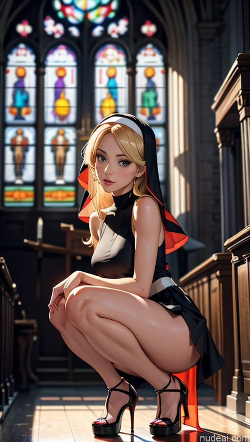 related ai porn images free for Bimbo Perfect Boobs Beautiful Perfect Body Long Legs Tanned Skin 20s Seductive Sexy Face Blonde Long Hair British Dark Lighting Detailed Soft Anime Nude One Church Busty Nun Micro Skirt Stockings High Heels Squatting Front View