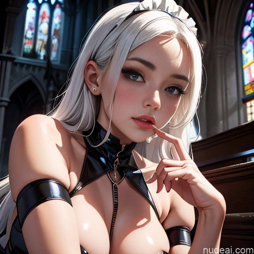 related ai porn images free for One Model Perfect Boobs Perfect Body 18 Seductive White Hair Long Hair Korean Close-up View Goth Maid Micro Skirt Stockings Detailed Church Cumshot Topless Soft + Warm