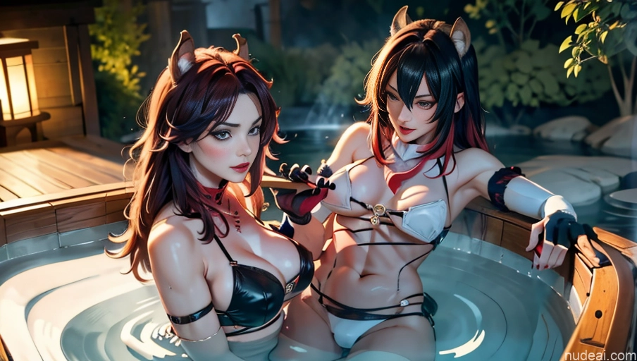 Perfect Boobs Beautiful Lipstick Muscular Milf Black Hair Seductive Hot Tub Wine Cute Monster Spread Pussy Dangerous Beast Cosplay Yae Miko: Genshin Impact Cosplayers