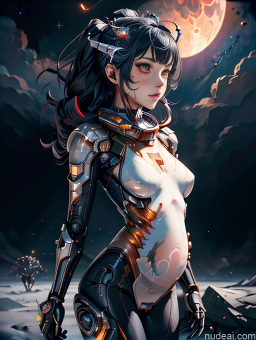 Dark Lighting Reverse Bunny Suit Vampire Sci-fi Armor 60s Moon Made Of Fractals Cyborg Pregnant Stargazing