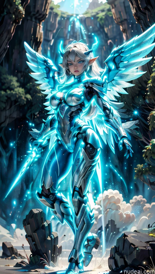 related ai porn images free for Bodybuilder Powering Up Perfect Boobs SSS: A-Mecha Musume A素体机娘 Has Wings Deep Blue Eyes Muscular Abs Neon Lights Clothes: Blue Battlefield