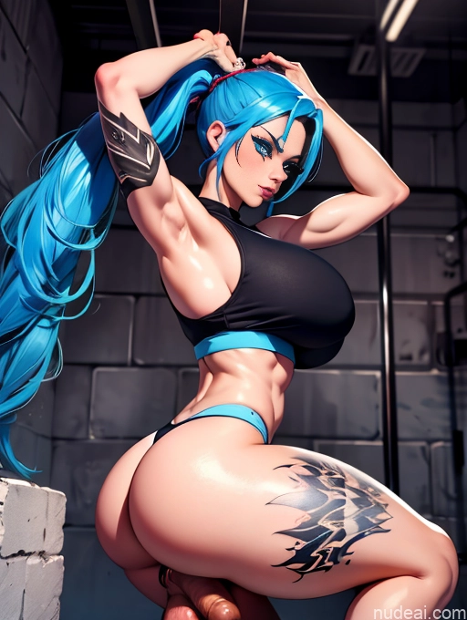 related ai porn images free for Busty Abs Big Hips Serious Blue Hair Pigtails Cyberpunk Prison Yoga Harlequin Tattoos Big Ass Muscular Huge Boobs Trans Girl With Erect Penis