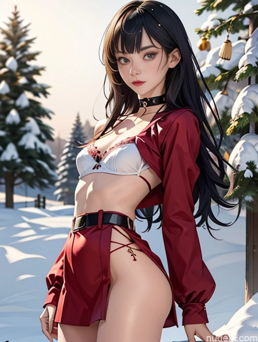 ai nude image of pics of Model Beautiful Small Ass Skinny Long Legs Tall Perfect Body 18 Ginger Long Hair Choker Santa Detailed Skin Detail (beta) Snow Busty Punk Skirt