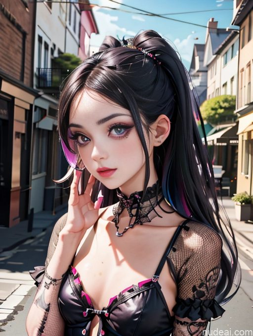 Front View 18 Soft Anime Woman Hentai Lingerie Goth Gals V1 Maske's Balls Deep Deepthroat