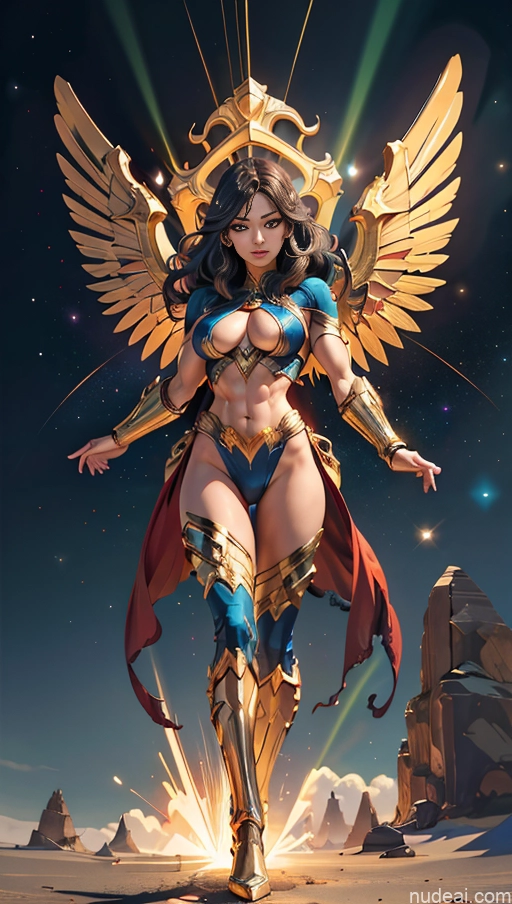 related ai porn images free for Superheroine Perfect Boobs Muscular Abs Perfect Body Several Superhero Powering Up Science Fiction Style Dynamic View Egyptian Has Wings