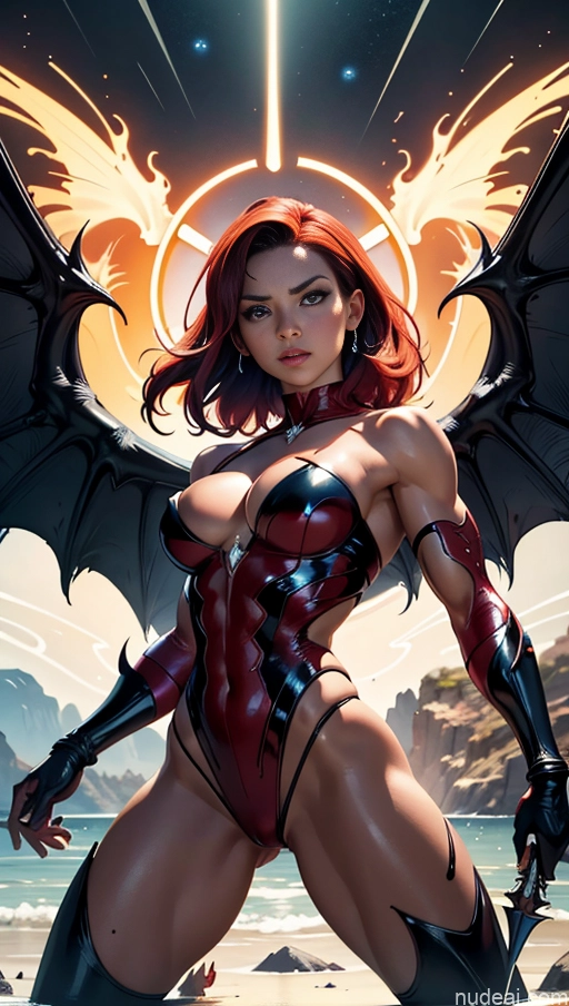 related ai porn images free for Several Busty Muscular Abs Perfect Body Bright Lighting Surrealist Bodybuilder Hell Hawkgirl