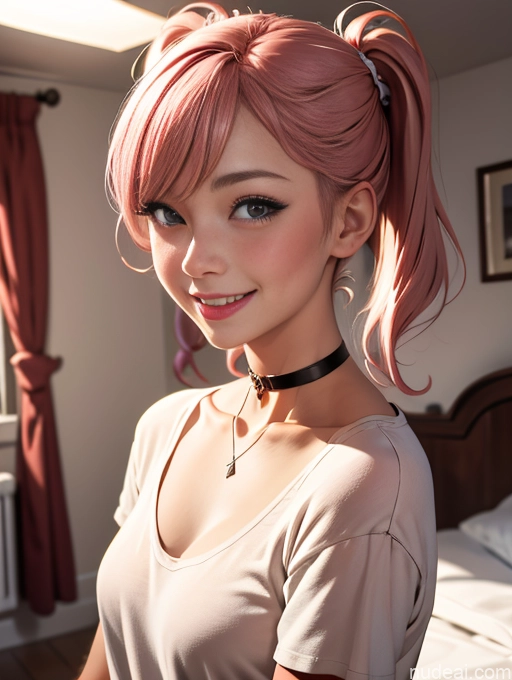 related ai porn images free for Woman One Chubby Short Small Tits 18 Happy Pink Hair Pigtails Latina Warm Anime Bedroom Front View Choker Casual