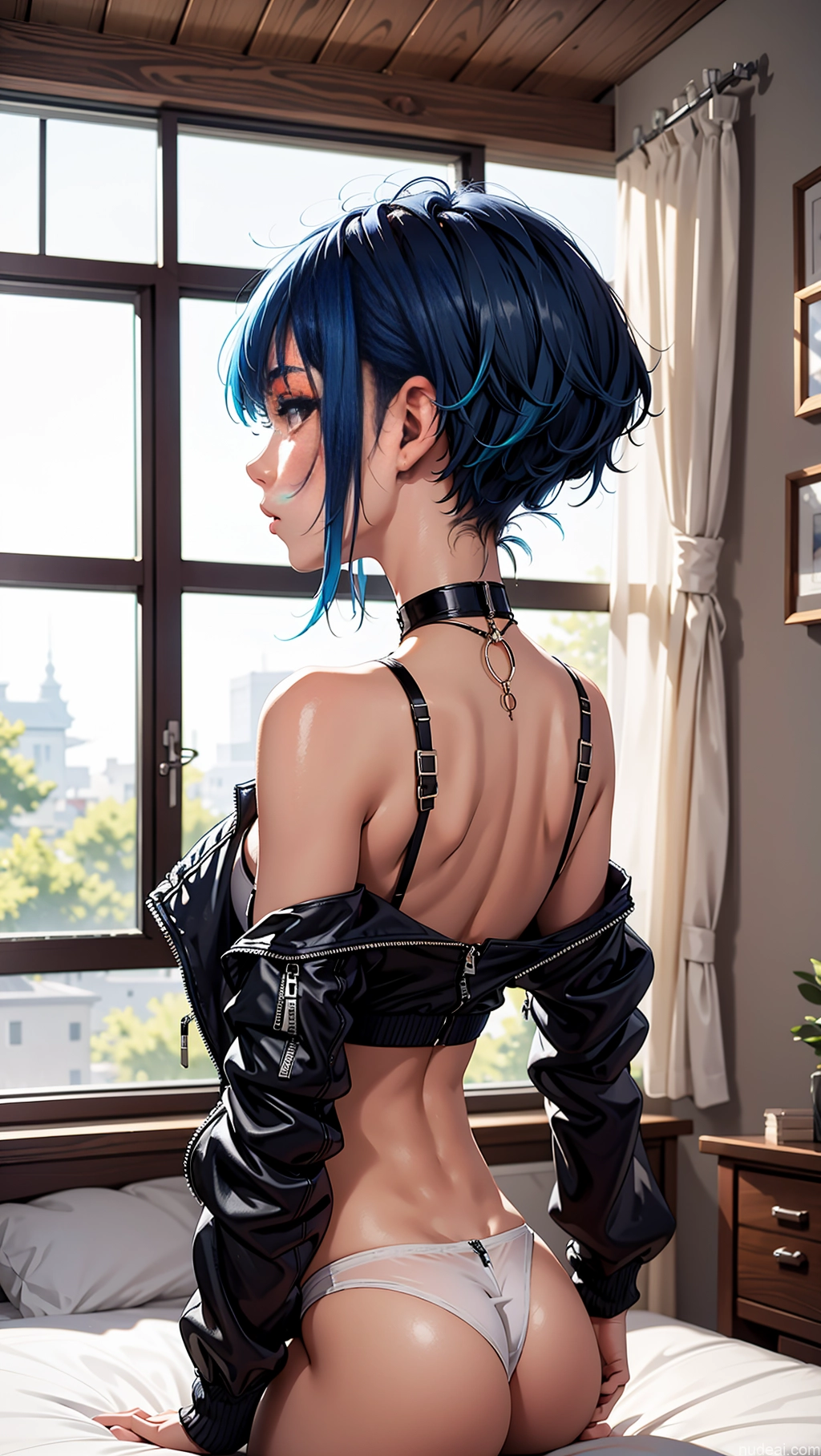 related ai porn images free for Sorority Small Tits Small Ass Skinny 18 Pixie Asian Choker Stylish Bomber Transparent Bedroom Back View Blue Hair