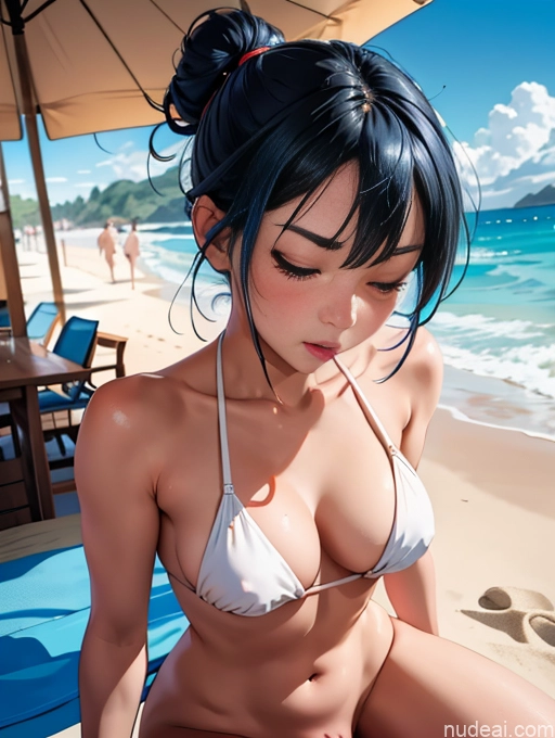 related ai porn images free for Two Woman + Man Perfect Boobs Beautiful Perfect Body 18 Orgasm Sexy Face Hair Bun Blue Hair Painting Japanese Beach Blowjob Nude