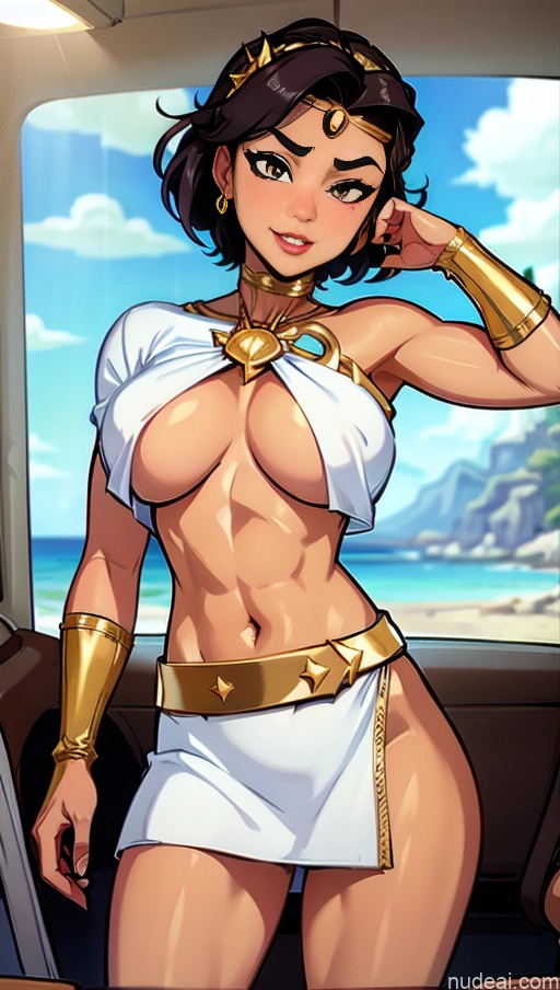 related ai porn images free for Woman Several Perfect Boobs Muscular Abs Car Dynamic View Powering Up Menstoga, White Robes, In White And Gold Costumem, Gold Headpiece, Gold Belt, Gold Chain Captain Marvel