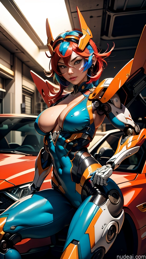 related ai porn images free for Several Perfect Boobs Muscular Abs Car Dynamic View Powering Up Bodybuilder SSS: A-Mecha Musume A素体机娘