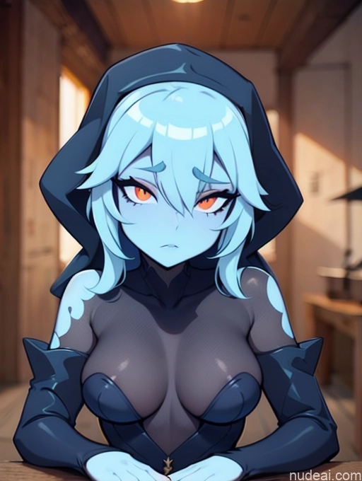 related ai porn images free for Futuristic Skin Detail (beta) Close-up View Chemise Blue Hair Cultist Hood Pose 不小心摔倒 Fallen_down