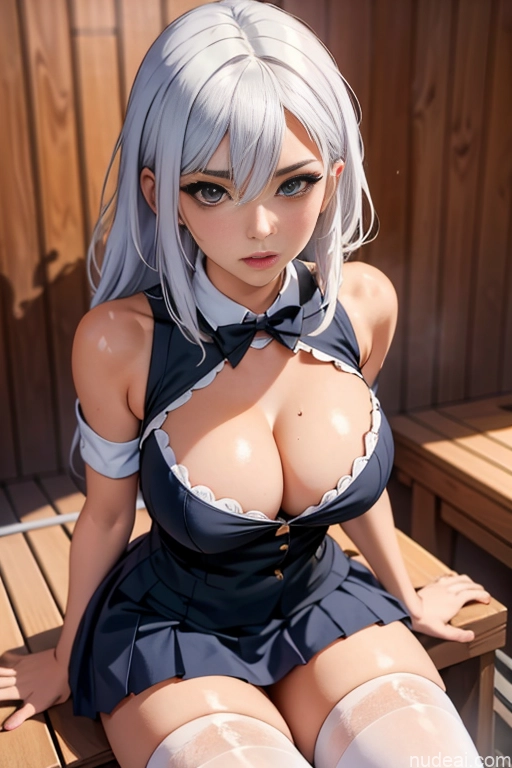 related ai porn images free for Model Beautiful Perfect Body 20s White Hair Sauna Detailed Sexy Face Asian School Uniform, Cleavage Cutout, Clothing Cutout, Pleated Skirt, Thighhighs Woman, Sucking A Cock Perfect Boobs