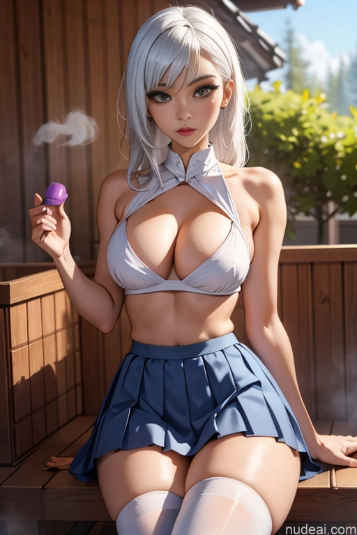 related ai porn images free for Model Beautiful Perfect Body 20s White Hair Sauna Detailed Sexy Face Asian School Uniform, Cleavage Cutout, Clothing Cutout, Pleated Skirt, Thighhighs Woman, Sucking A Cock Perfect Boobs