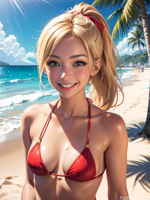 related ai porn images free for Happy German Beach Microkini Busty Blonde Ponytail