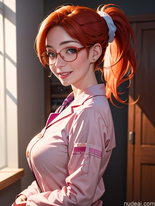 related ai porn images free for Perfect Boobs Ginger Happy Doctor Glasses Ponytail