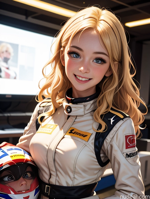 related ai porn images free for 18 German Blonde Happy Curly Hair Race Driver