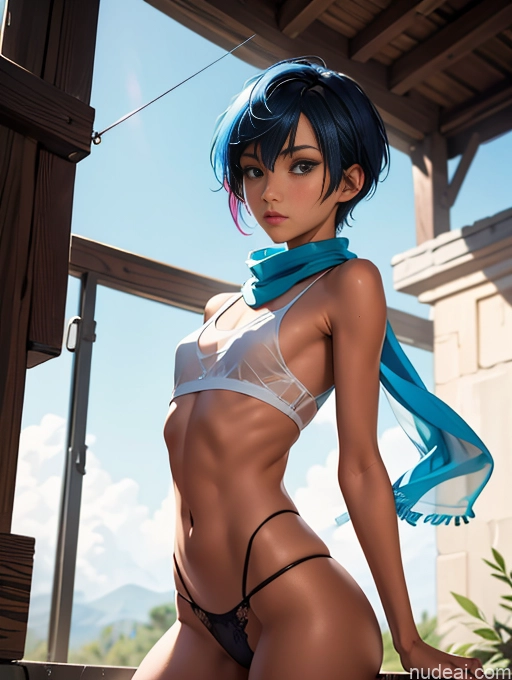 related ai porn images free for Sorority Asian Tanned Skin Oiled Body Pixie Blue Hair Choker Long Legs Short Beautiful 18 Small Tits Scarf Steampunk Tank Top Panties Small Ass Transparent Skinny