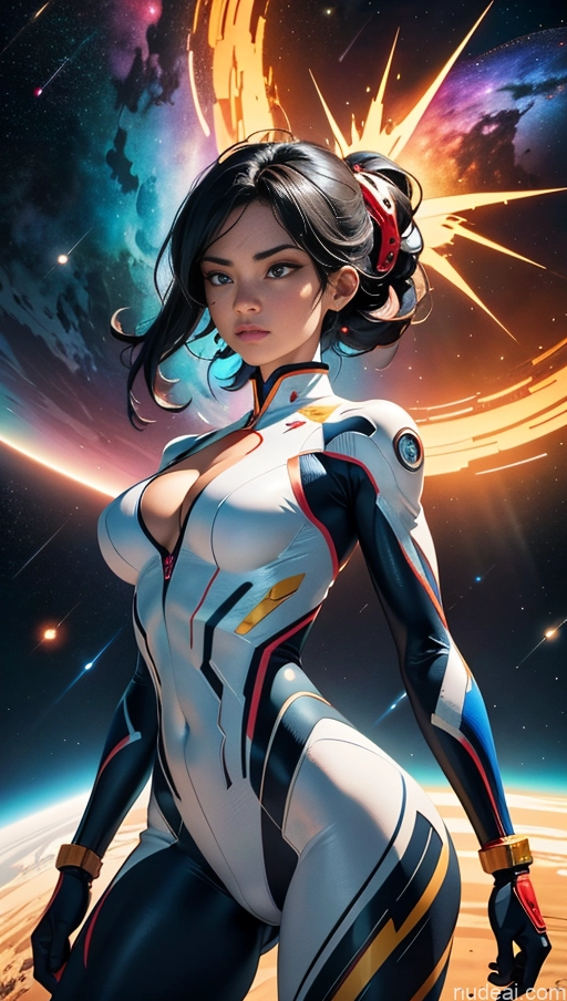 related ai porn images free for Sari Several Powering Up Surrealist Dynamic View Bodybuilder Busty Muscular Abs Space Suit