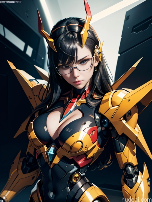 related ai porn images free for Cyborg Alternative Dark Lighting Jewelry Secretary Suit Office Glasses 18 Seductive Serious Busty Cyberpunk Graphics Cleavage SuperMecha: A-Mecha Musume A素体机娘