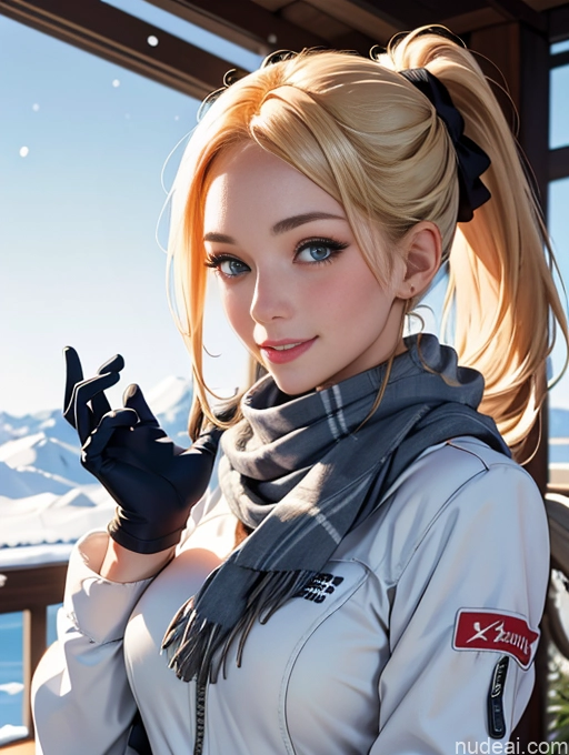 related ai porn images free for Woman One Perfect Boobs Skinny Perfect Body 18 Blonde Happy Snow Scarf Ponytail Working Out Gloves Front View Golf Soft + Warm