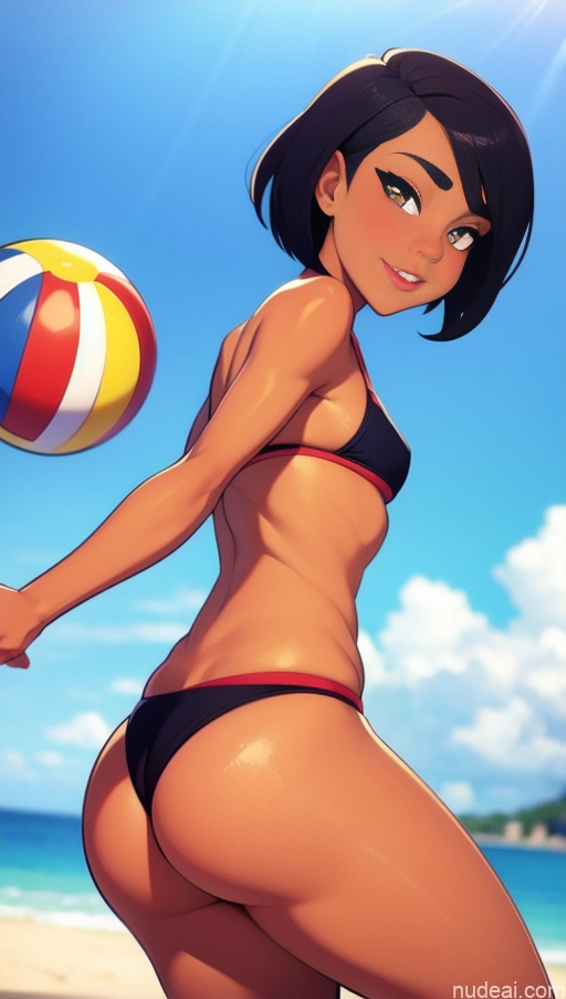 related ai porn images free for Woman One Front View Crisp Anime Beach Small Ass Small Tits Black Hair Short Skinny Tanned Skin Bobcut Beach Volleyball 30s Japanese Seductive