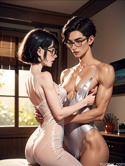 related ai porn images free for Czech 50s Beautiful Glasses Busty Black Hair Short Hair Lipstick Perfect Body Tall Nightgown Transparent Simple Bedroom Skin Detail (beta) Woman + Man Straddling Back View Satin Secretary