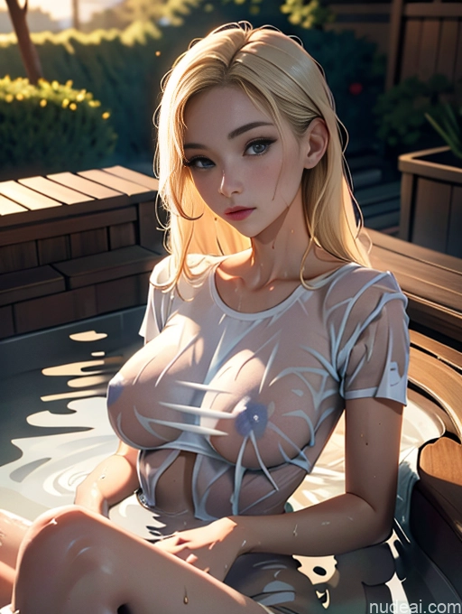 related ai porn images free for Model One Perfect Boobs Skinny 18 Blonde Long Hair Japanese Hot Tub Wet T-Shirt