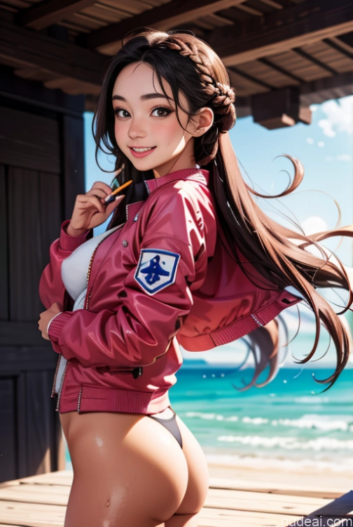 related ai porn images free for Woman 18 Short Perfect Boobs Small Tits Small Ass Perfect Body Oiled Body Laughing Happy Brunette Braided Korean Front View Jacket