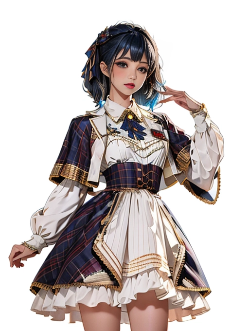 Idol Costume V3 Blue Hair, Medium Hair