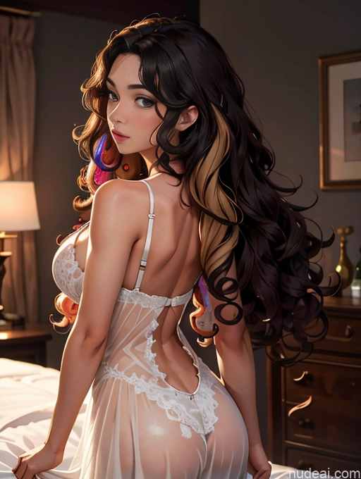 related ai porn images free for See-Through Dress Curly Hair Master Front Facing Full Body