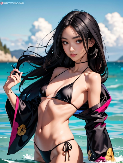 related ai porn images free for Model One Beautiful Skinny 18 Black Hair Long Hair Japanese Microkini