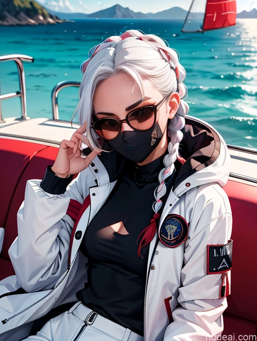 related ai porn images free for White Hair Seductive Sunglasses Face Mask Ninja Jacket Braided Yacht