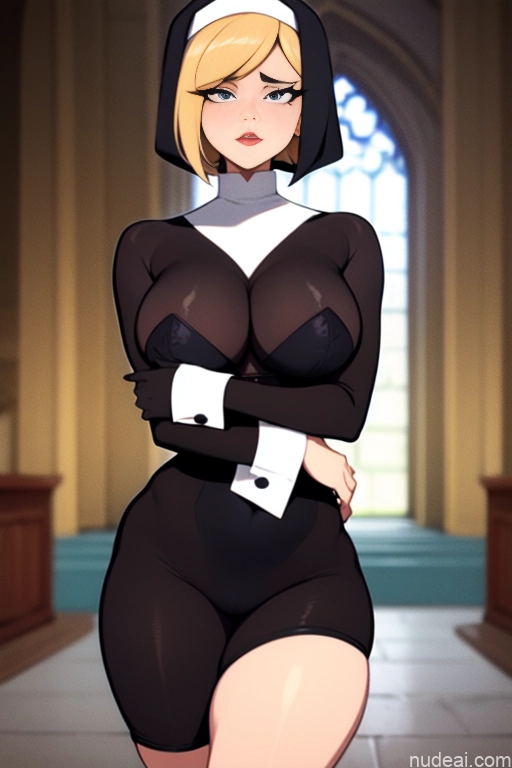 related ai porn images free for Lingerie Model Busty Perfect Boobs Beautiful Thick Big Hips Long Legs Tall Perfect Body 20s Serious Blonde Bobcut British Church Goth Nun Tunic Witch Transparent