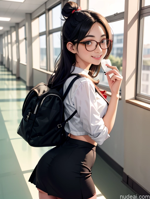 related ai porn images free for School Hallway 18 Hair Tied Up Japanese Glasses Model Small Tits Small Ass Beautiful Happy Black Hair Teacher