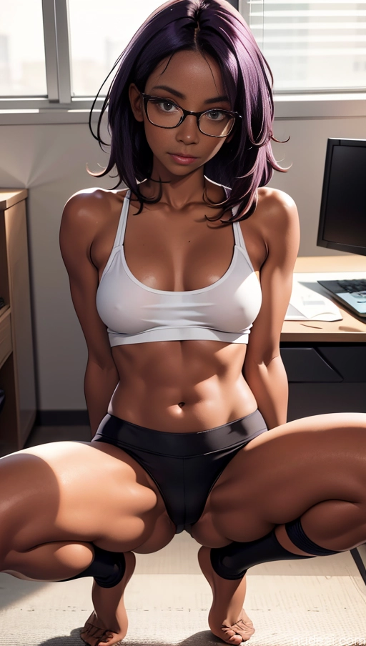 related ai porn images free for One Perfect Boobs Glasses Beautiful Short Dark Skin 18 Seductive Purple Hair Messy African Soft Anime High Socks Tank Top Topless Squatting Yoga Pants Office