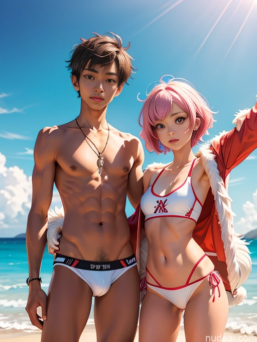 related ai porn images free for Woman + Man Two Small Tits Small Ass Skinny Long Legs Short 18 Pixie Japanese T-pose Beach Volleyball Cosplay Fur