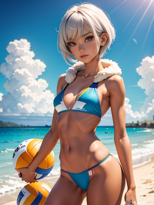 related ai porn images free for Woman + Man Two Small Tits Small Ass Skinny Long Legs Short 18 Pixie Japanese T-pose Beach Volleyball Cosplay Fur