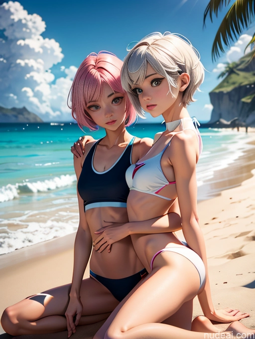 related ai porn images free for Woman + Man Two Small Tits Small Ass Skinny Long Legs Short 18 Pixie Japanese T-pose Beach Volleyball Cosplay Fur