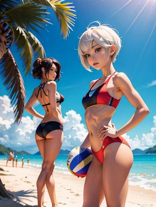 related ai porn images free for Woman + Man Two Small Tits Small Ass Skinny Long Legs Short 18 Pixie Japanese T-pose Beach Volleyball Cosplay Fur