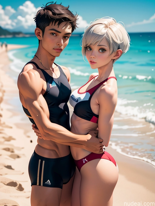 related ai porn images free for Woman + Man Two Small Tits Small Ass Skinny Long Legs Short 18 Pixie Japanese T-pose Beach Volleyball Cosplay Fur