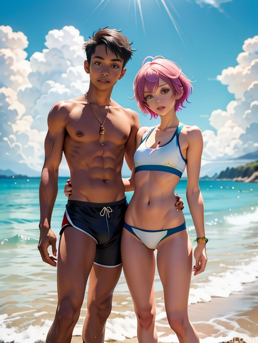 related ai porn images free for Woman + Man Two Small Tits Small Ass Skinny Long Legs Short 18 Pixie Japanese T-pose Beach Volleyball Cosplay Fur