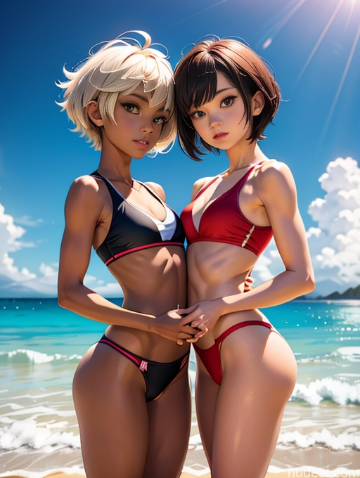 related ai porn images free for Woman + Man Two Small Tits Small Ass Skinny Long Legs Short 18 Pixie Japanese T-pose Beach Volleyball Cosplay Fur