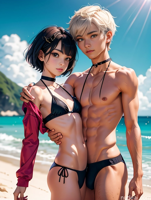 related ai porn images free for Woman + Man Two Small Tits Small Ass Skinny Long Legs Short 18 Pixie Japanese T-pose Beach Volleyball Choker Cosplay Fur Partially Nude