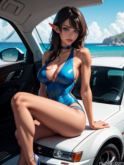 related ai porn images free for Athlete Busty Perfect Boobs Lipstick Muscular Abs Long Legs Tall Tanned Skin Oiled Body 20s Seductive Sexy Face Deep Blue Eyes Brunette Bangs Soft + Warm Car Choker Dress High Heels Jewelry