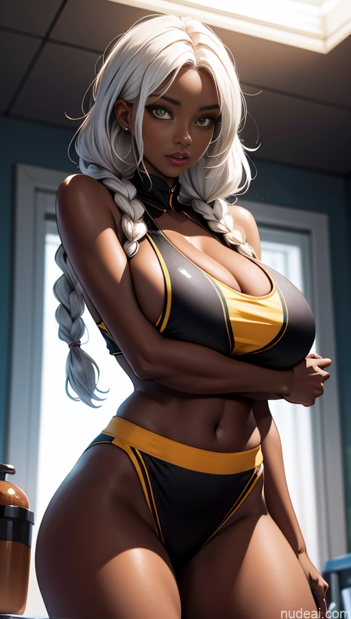 related ai porn images free for Sorority Busty Huge Boobs Perfect Boobs Beautiful Lipstick Big Ass Big Hips Long Legs Perfect Body Dark Skin 20s White Hair Braided African Soft + Warm Basketball Cleavage Bright Lighting Detailed