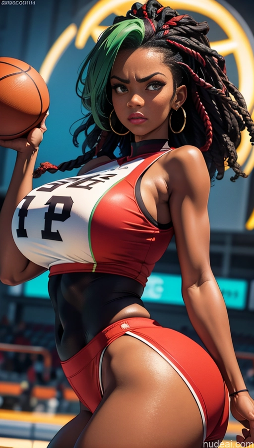 related ai porn images free for Sorority Busty Huge Boobs Perfect Boobs Beautiful Lipstick Big Ass Big Hips Long Legs Perfect Body 20s Braided African Soft + Warm Bright Lighting Detailed Dark Skin Tanned Skin Serious Basketball Angry Green Hair