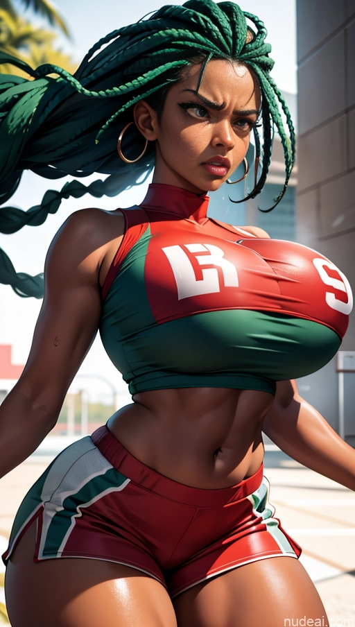 related ai porn images free for Sorority Busty Huge Boobs Perfect Boobs Beautiful Lipstick Big Ass Big Hips Long Legs Perfect Body 20s Braided African Soft + Warm Bright Lighting Detailed Dark Skin Tanned Skin Serious Basketball Angry Green Hair